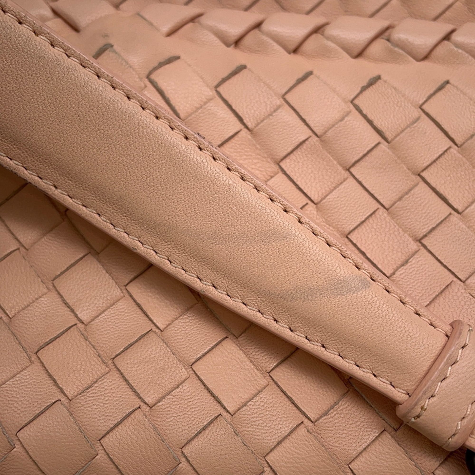 Bottega Veneta Intrecciato Pink Intrecciato Handbag (Pre-Owned)