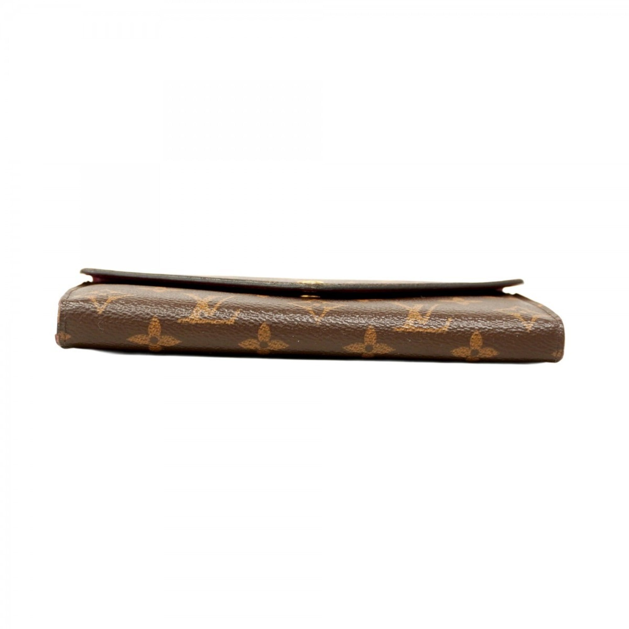 Louis Vuitton Brown Fuchsia Long Wallet (Bi-Fold) (Pre-Owned)