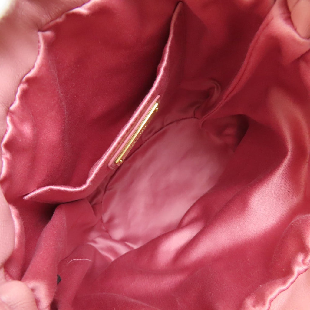 Miu Miu Pink Leather Baguette Bag Shoulder Bag (Pre-Owned)