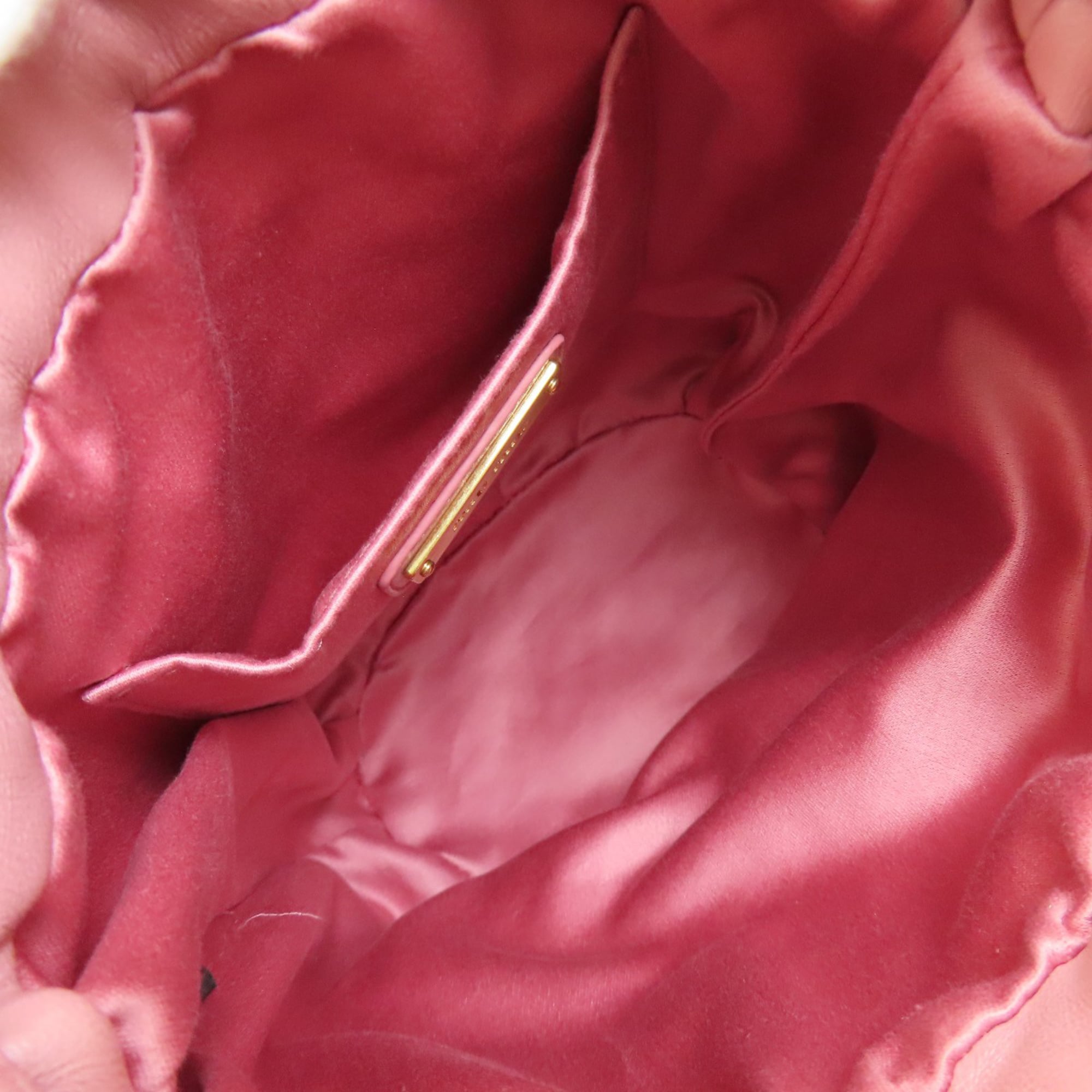 Miu Miu Pink Leather Baguette Bag Shoulder Bag (Pre-Owned)