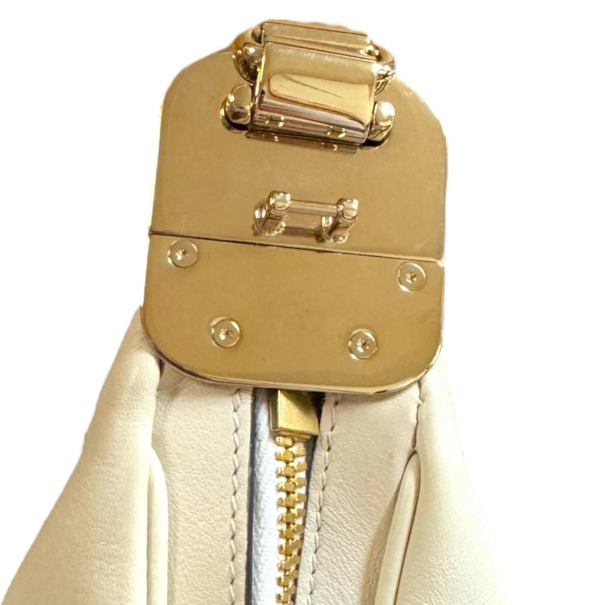 Gucci White Leather Shoulder Bag (Pre-Owned)