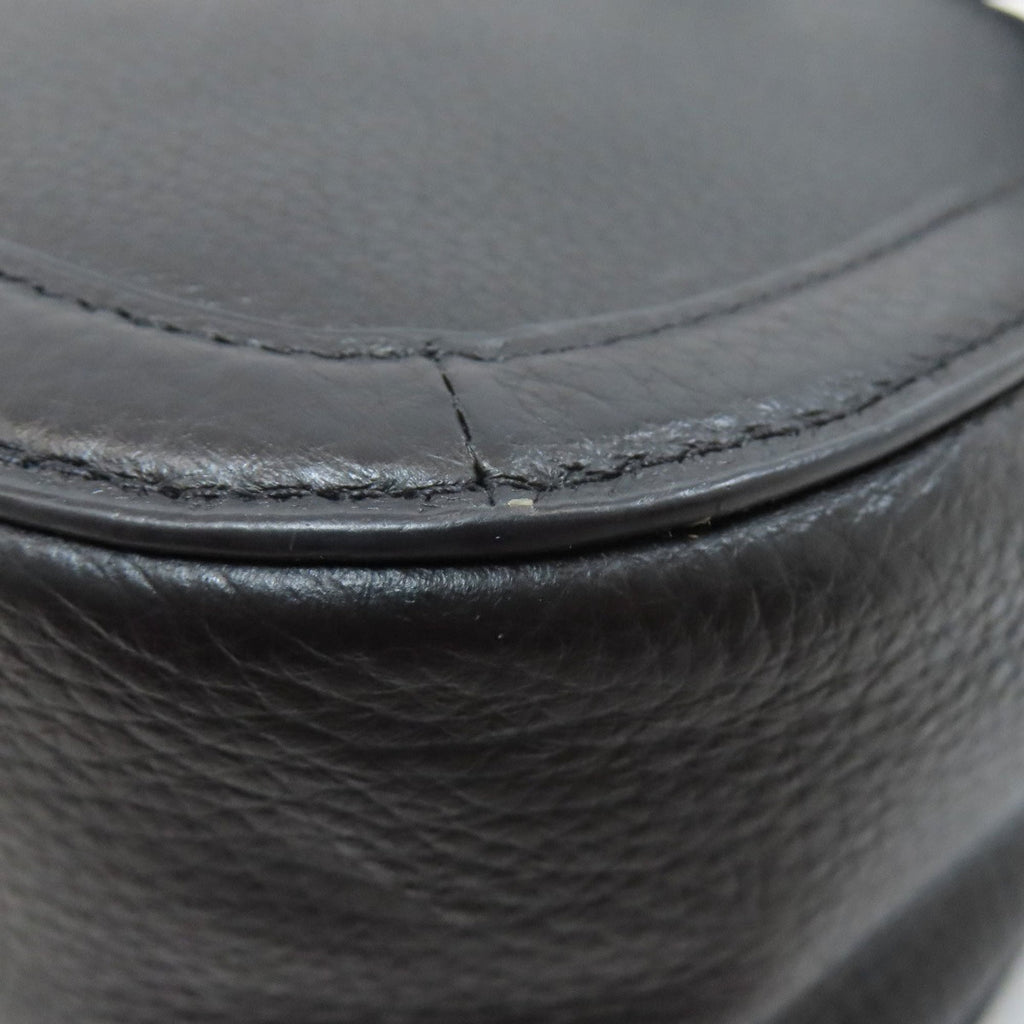 Coach Black Leather Saddle Bag Shoulder Bag (Pre-Owned)