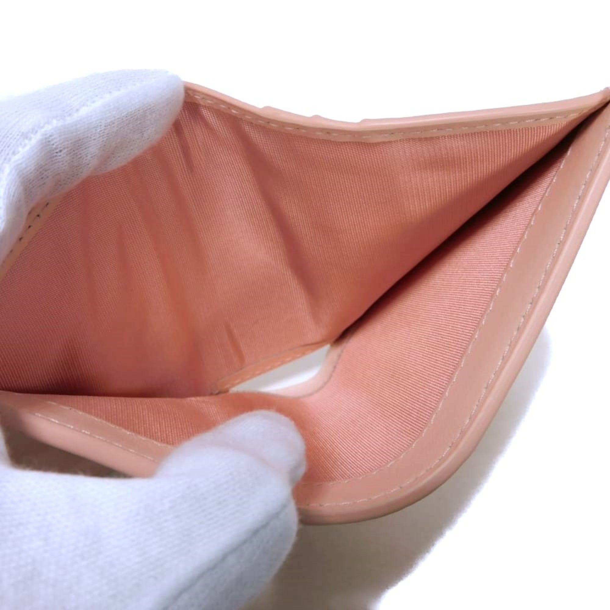 Salvatore Ferragamo Gancini Pink Leather Wallet (Bi-Fold) (Pre-Owned)