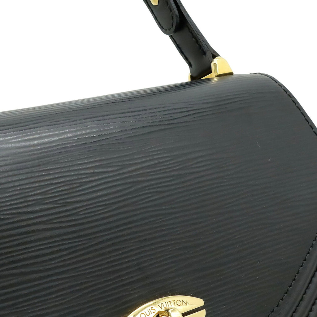 Louis Vuitton Black Noir Epi Leather Handbag Shoulder Bag (Pre-Owned)