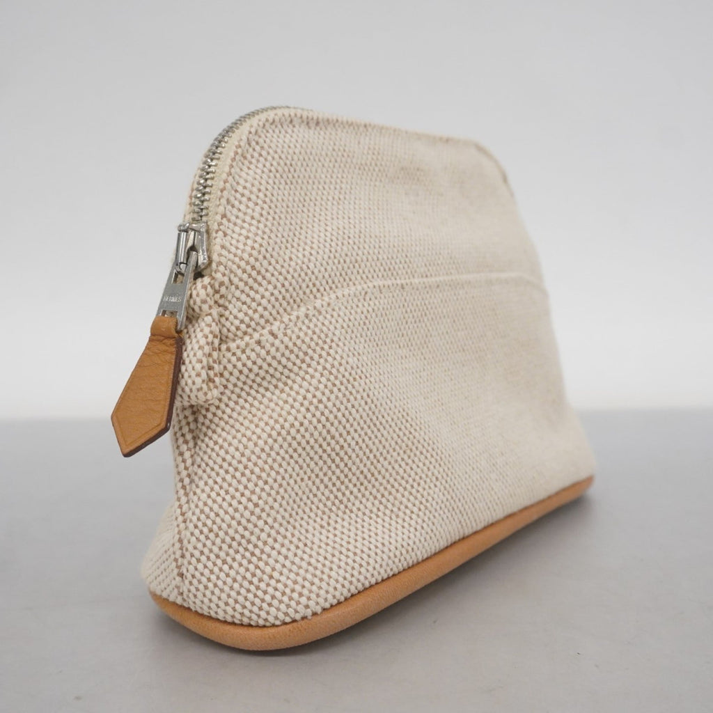 Hermes Ivory Toile H Pouch (Pre-Owned)