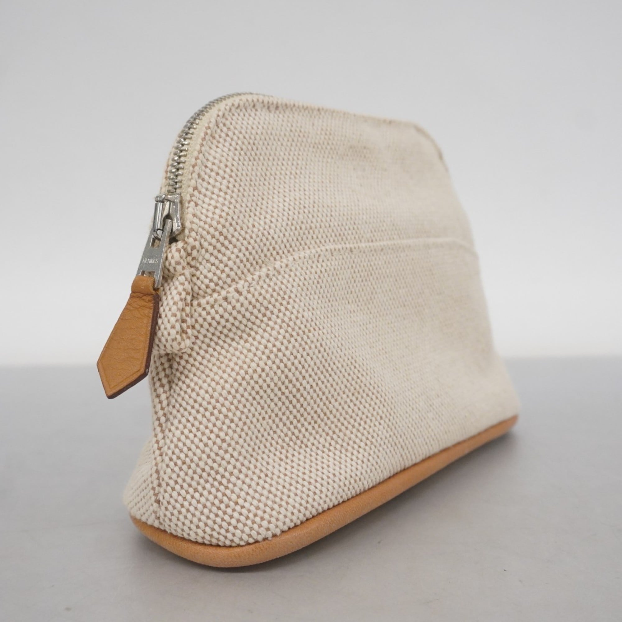 Hermes Ivory Toile H Pouch (Pre-Owned)