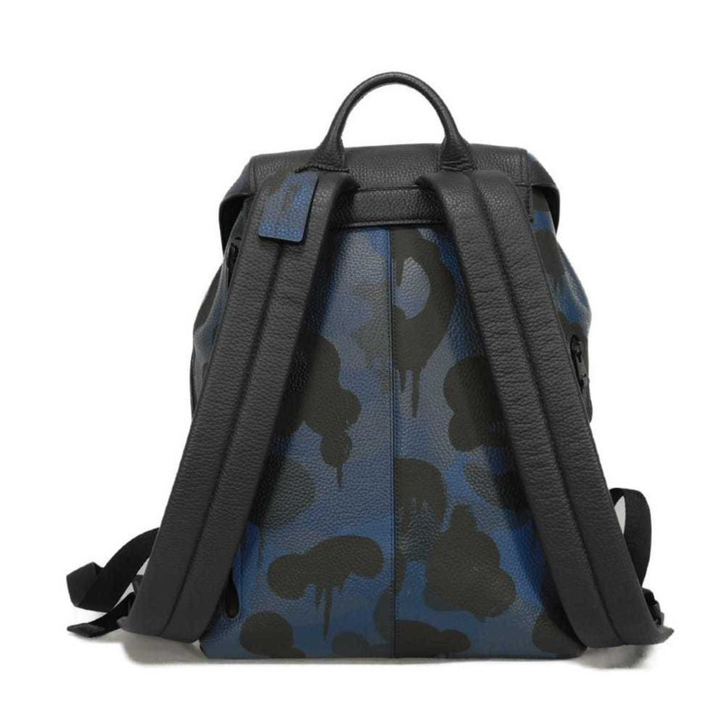 Coach Black Blue Leather Backpack (Pre-Owned)