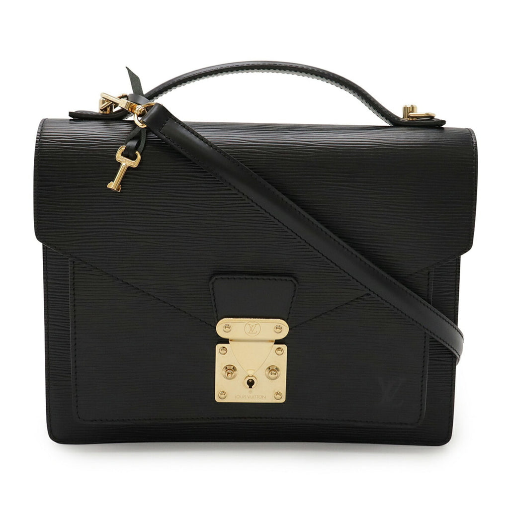 Louis Vuitton Epi Black Noir Epi Leather Handbag (Pre-Owned)