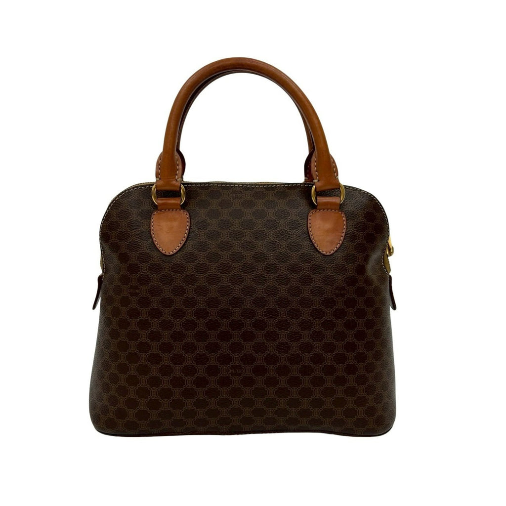 Celine Brown Leather Pvc Handbag Tote Bag (Pre-Owned)