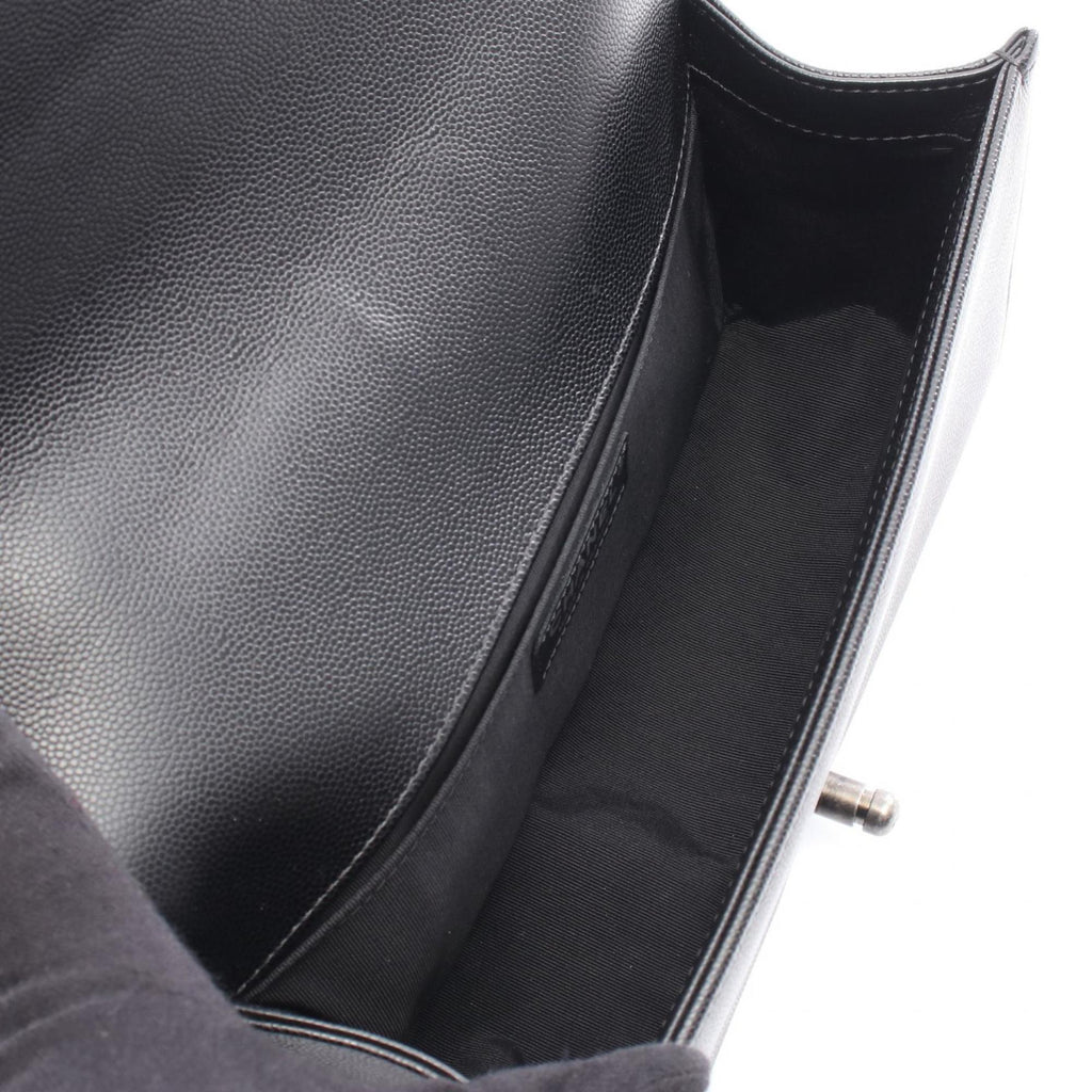 Chanel Black Grained Calfskin Shoulder Bag (Pre-Owned)