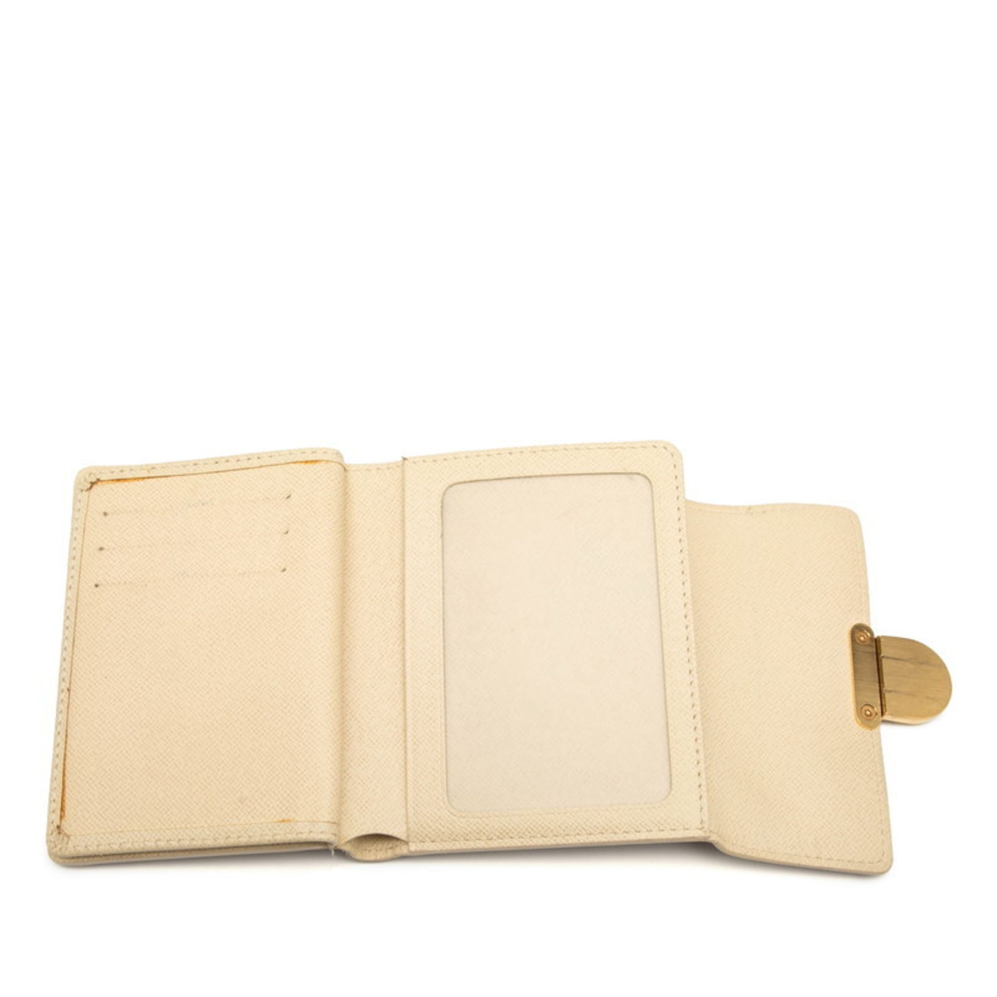Louis Vuitton White Pvc Leather Wallet (Bi-Fold) (Pre-Owned)