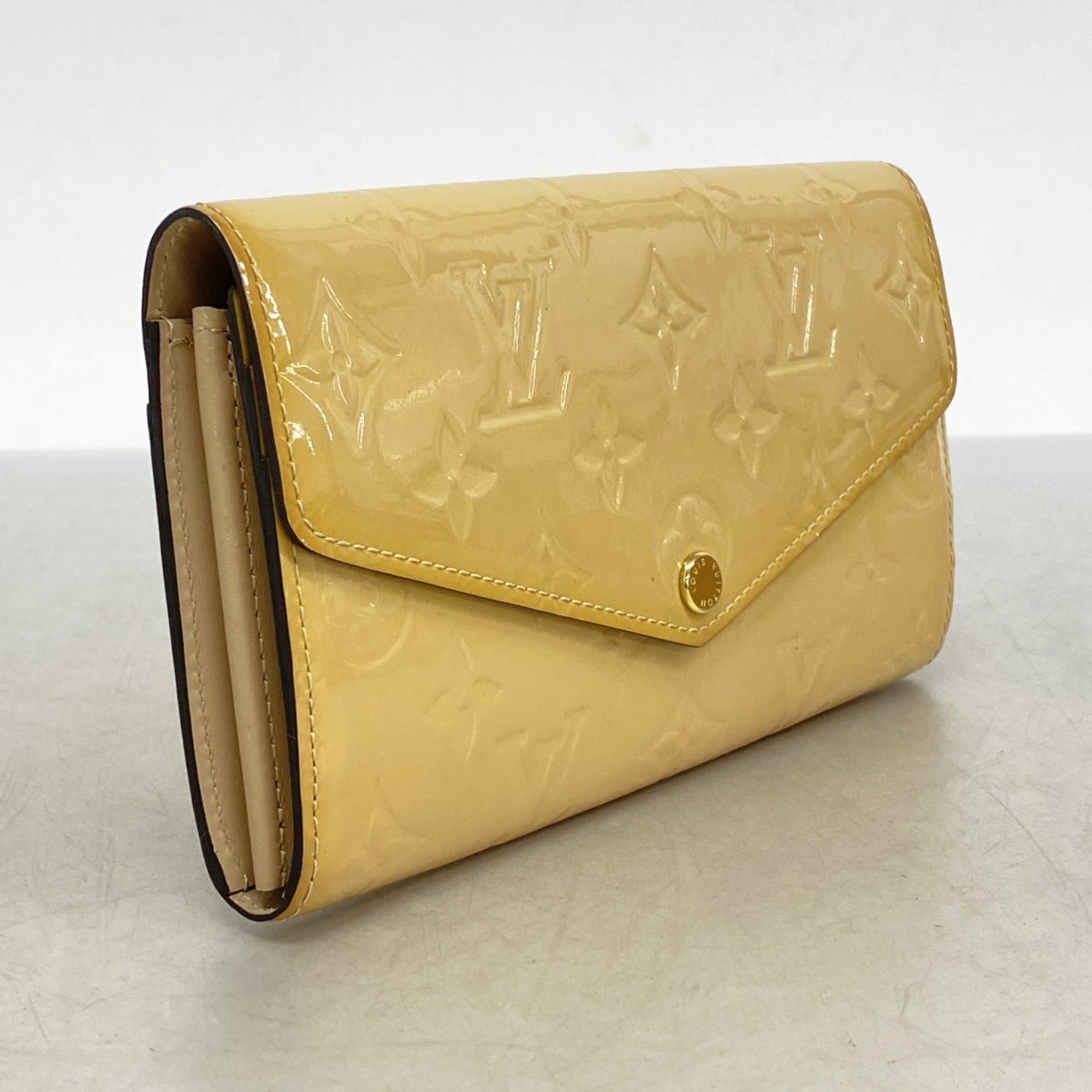 Louis Vuitton Beige Long Wallet (Bi-Fold) (Pre-Owned)
