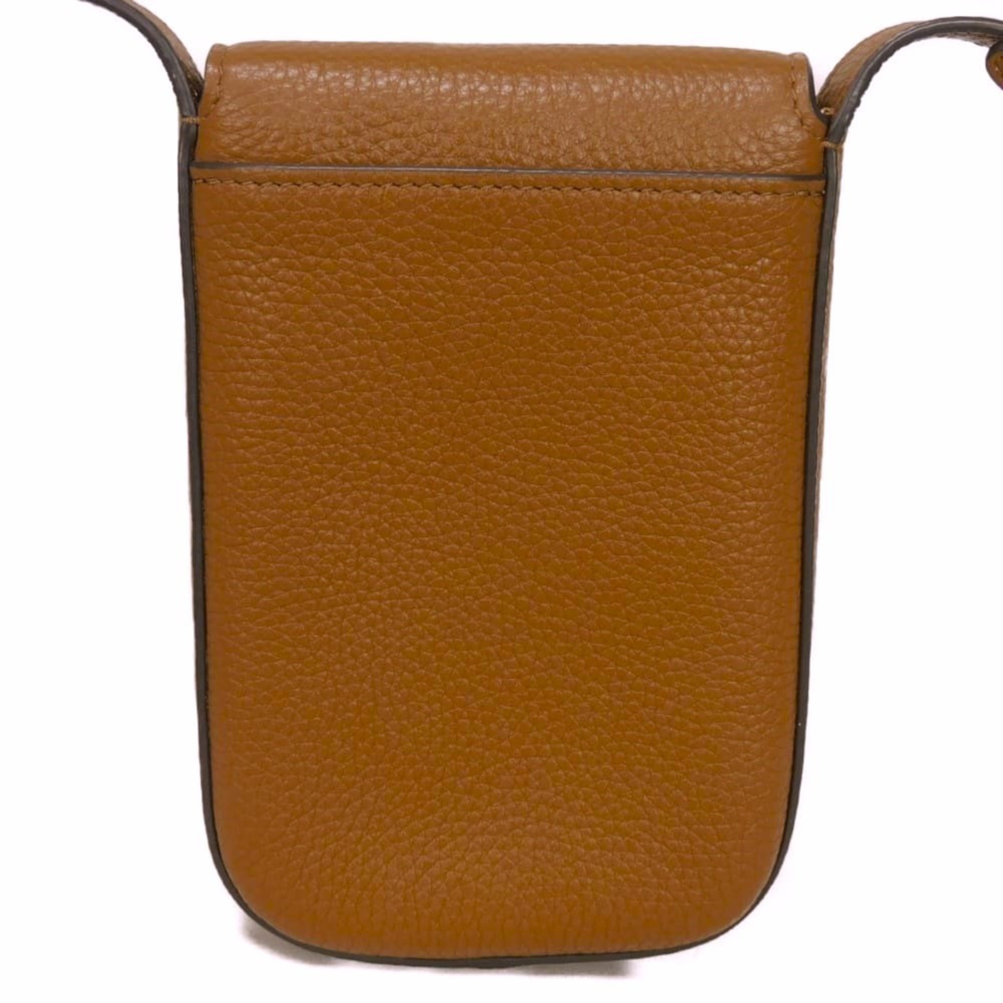 Tory Burch Brown Leather Pochette Shoulder Bag (Pre-Owned)