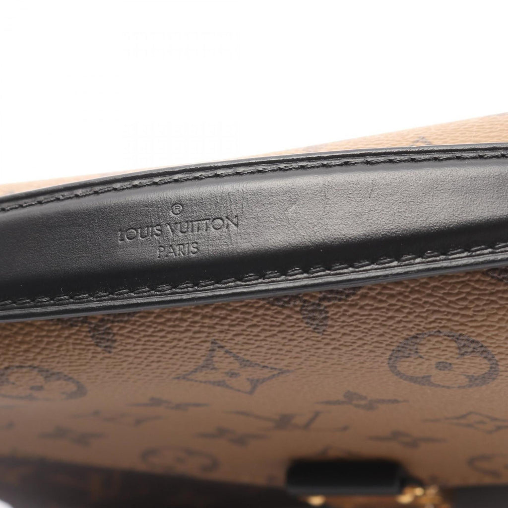 Louis Vuitton Black Brown Coated Canvas Monogram Reverse Pvc Leather Handbag Pochette (Pre-Owned)