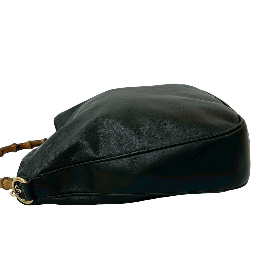 Gucci Black Leather Handbag Shoulder Bag Tote Bag (Pre-Owned)