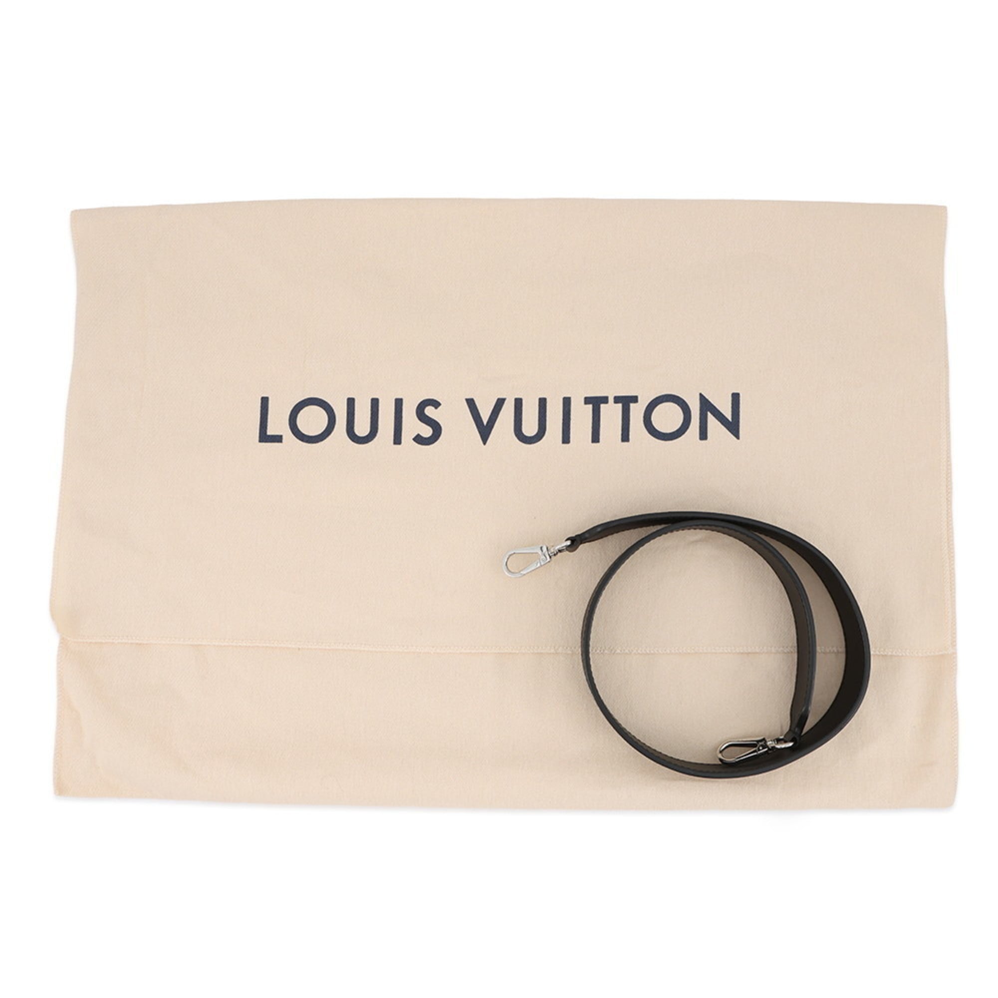 Louis Vuitton Black Noir Leather Handbag Shoulder Bag (Pre-Owned)