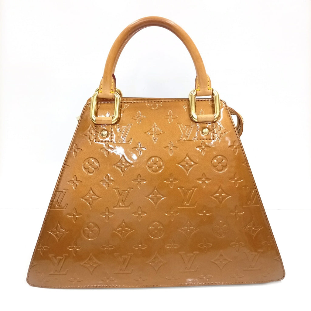 Louis Vuitton Bronze Vernis Handbag (Pre-Owned)