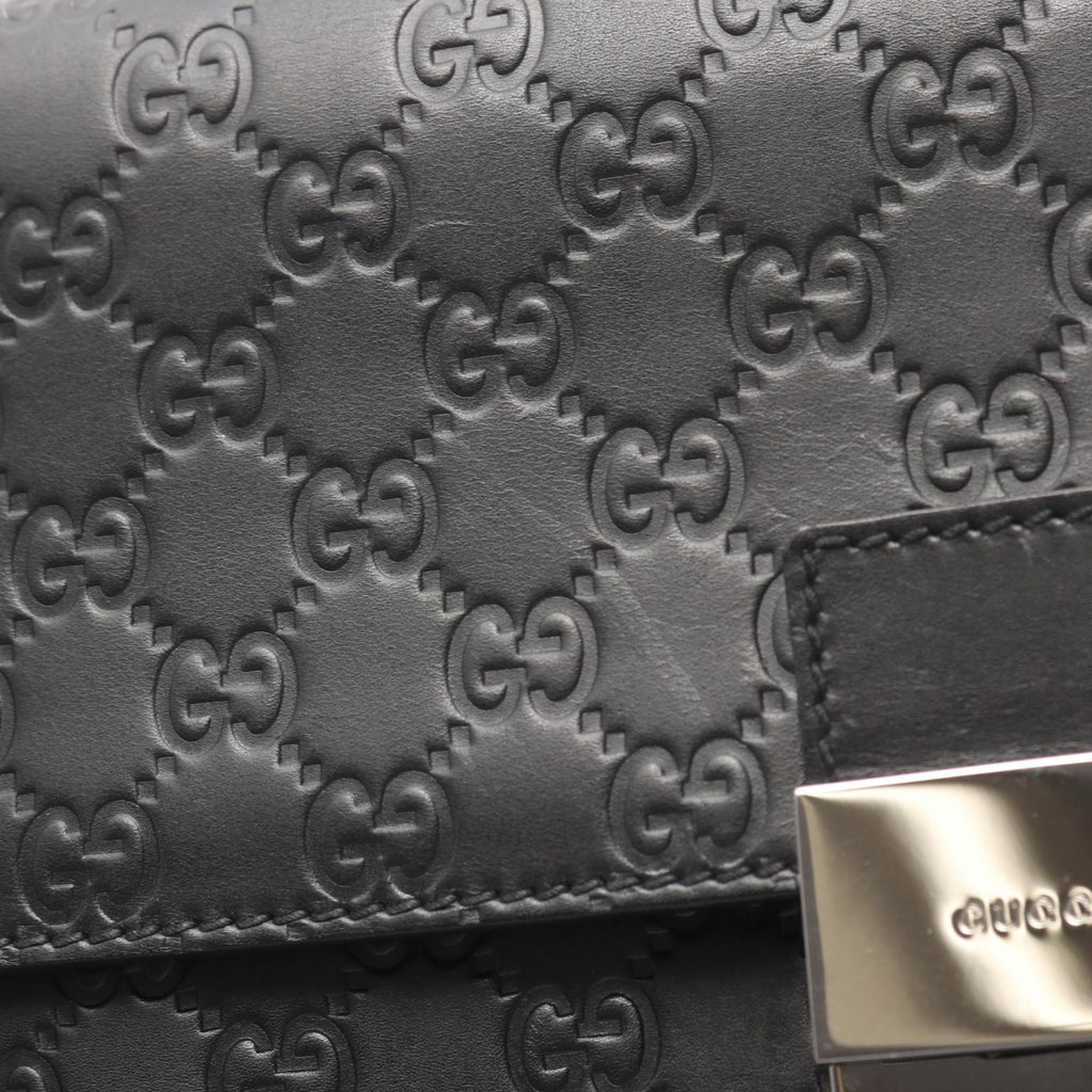 Gucci Black Leather Briefcase (Pre-Owned)