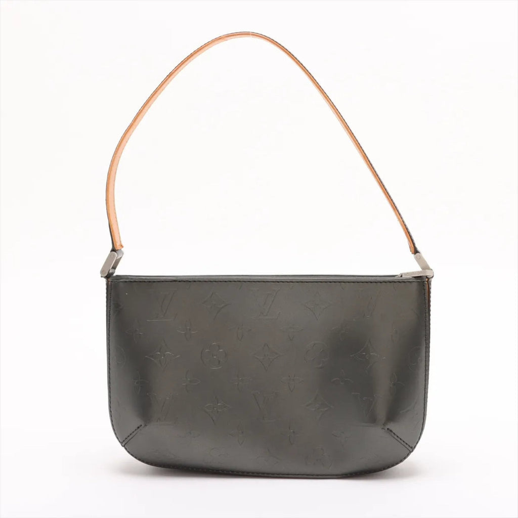 Louis Vuitton Noir Leather Shoulder Bag (Pre-Owned)