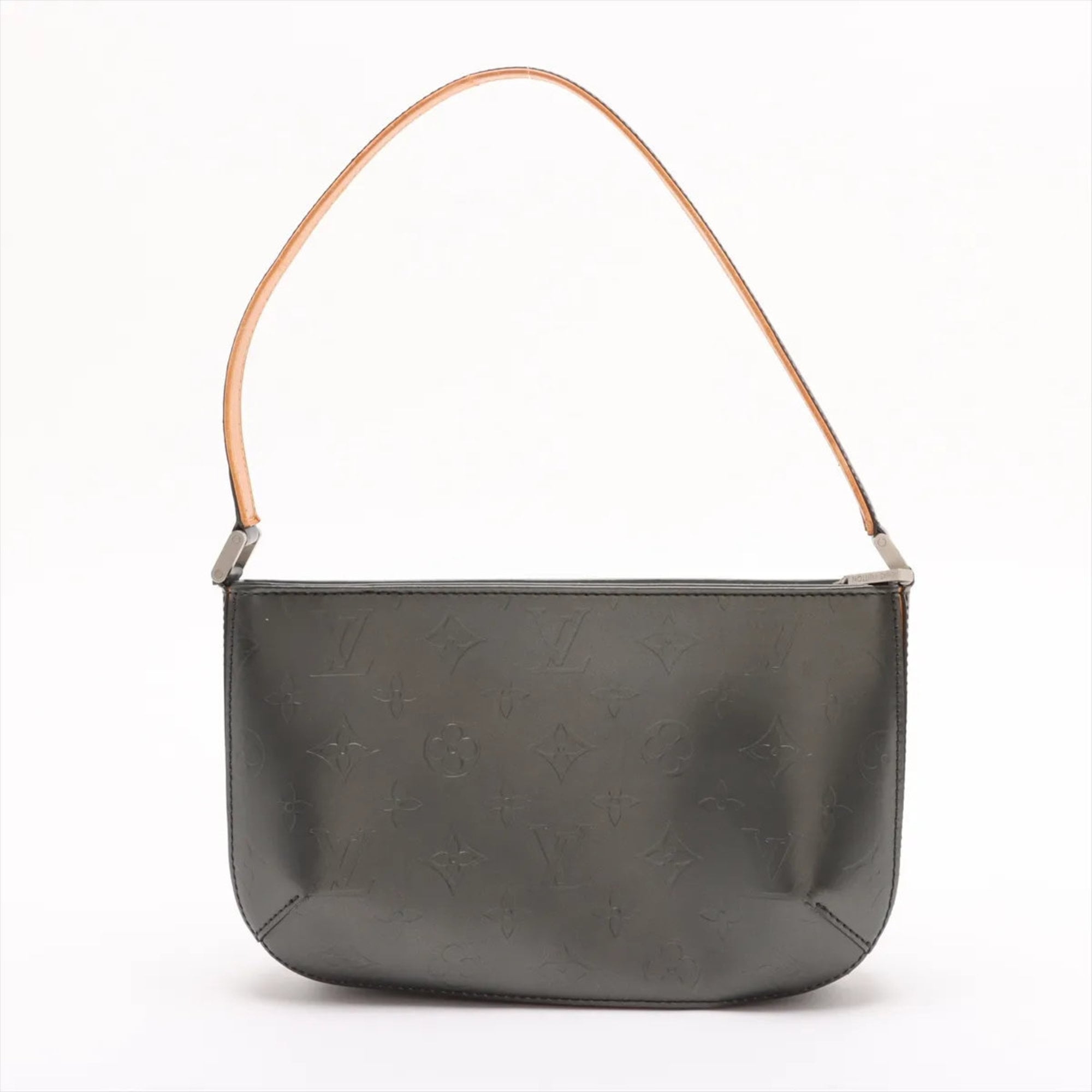Louis Vuitton Noir Leather Shoulder Bag (Pre-Owned)