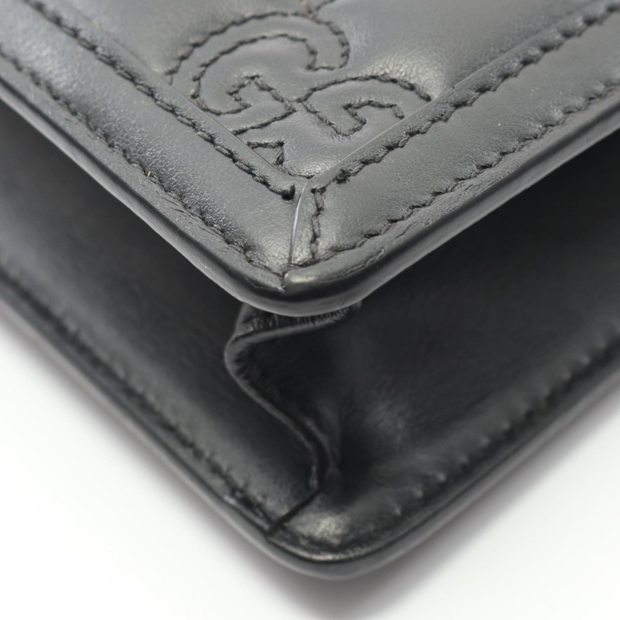 Gucci Black Leather Shoulder Bag (Pre-Owned)