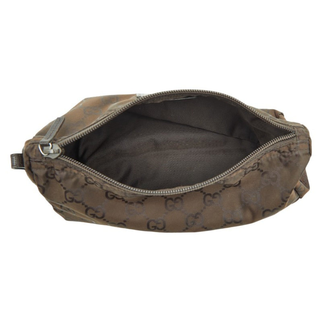 Gucci Brown Nylon Wash Bag (Pre-Owned)