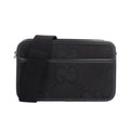 Gucci Black Gg Canvas Leather Shoulder Bag (Pre-Owned)