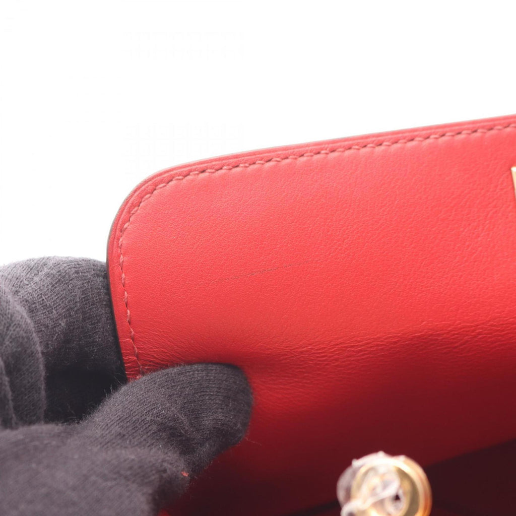 Hermes Red Color Swift Leather Handbag (Pre-Owned)
