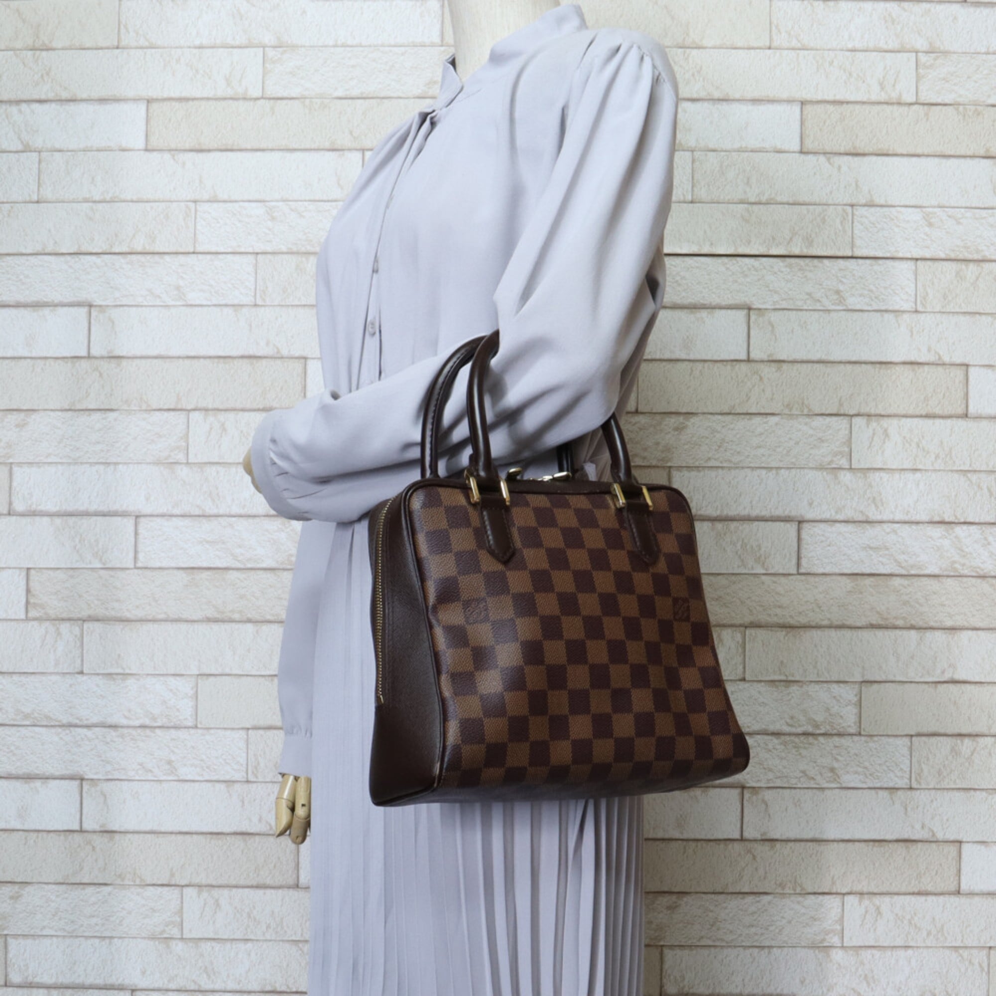 Louis Vuitton Brown Damier Canvas Handbag (Pre-Owned)