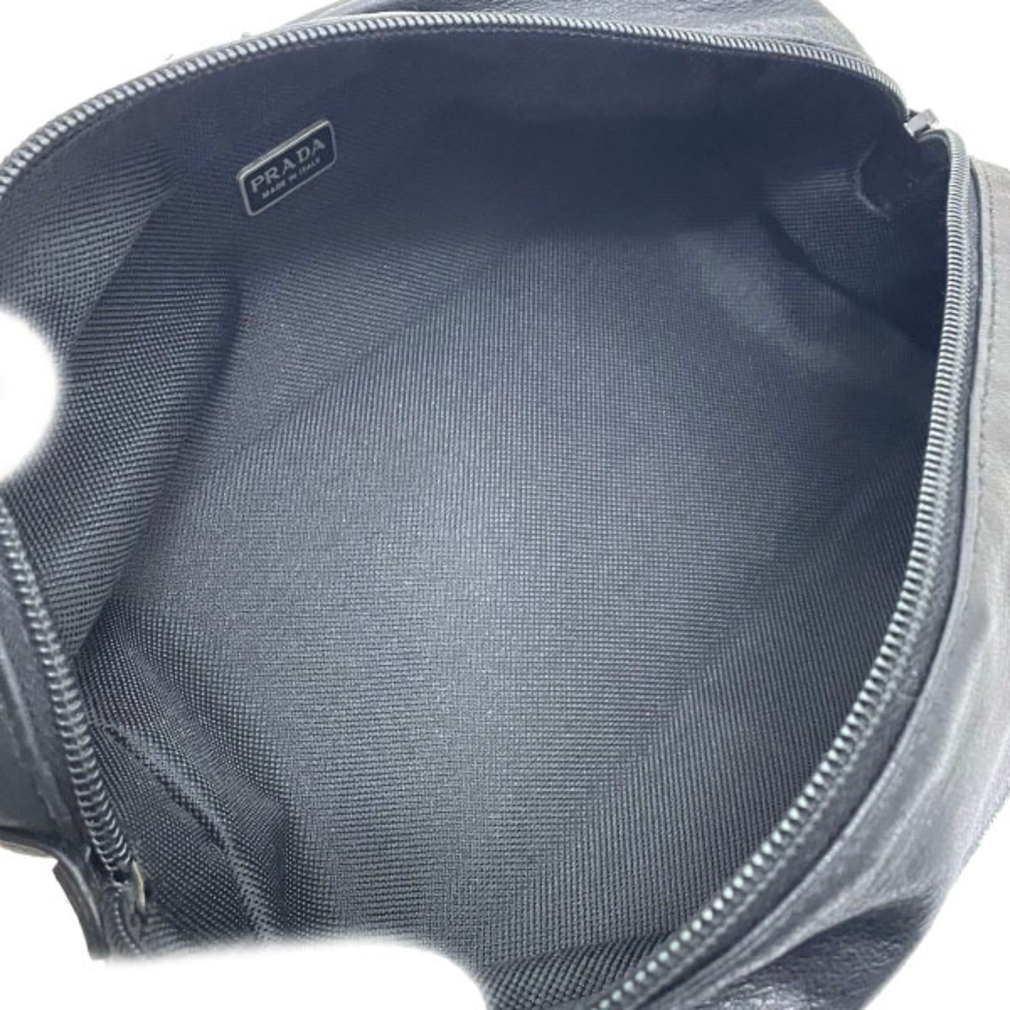 Prada Black Nero Leather Pouch (Pre-Owned)