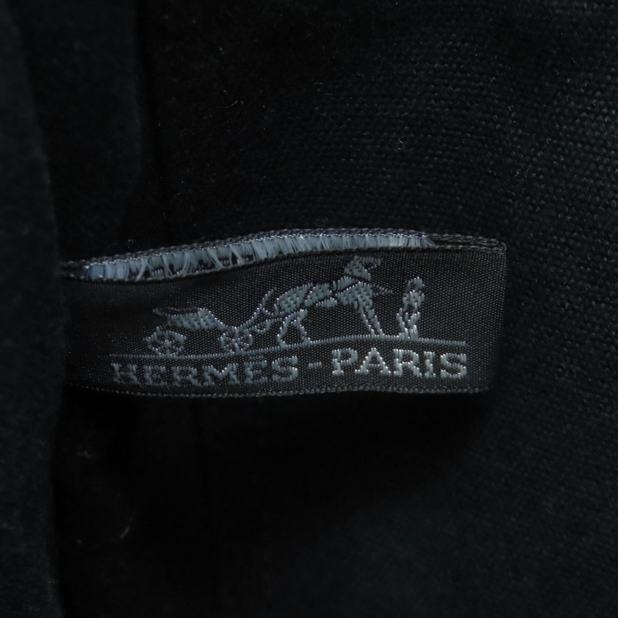 Hermes Black Canvas Handbag (Pre-Owned)