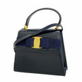 Salvatore Ferragamo Navy Leather Handbag (Pre-Owned)
