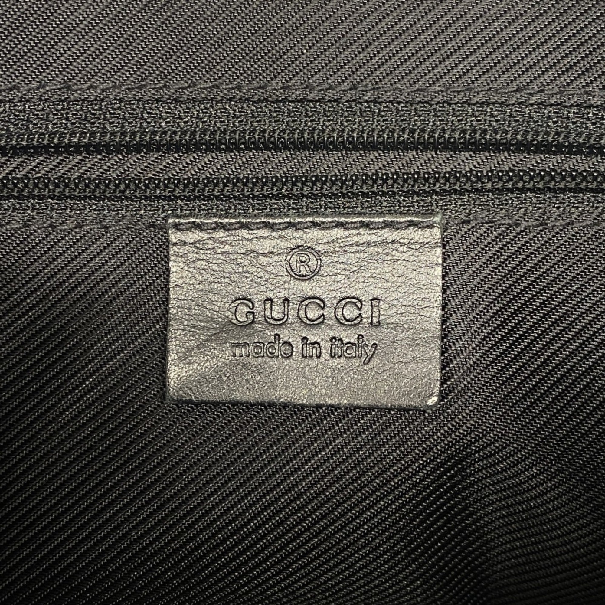 Gucci Black Canvas Shoulder Bag (Pre-Owned)