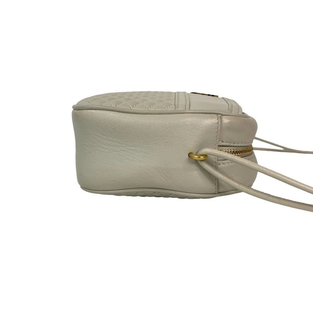 Yves Saint Laurent Gray Leather Pochette Shoulder Bag (Pre-Owned)