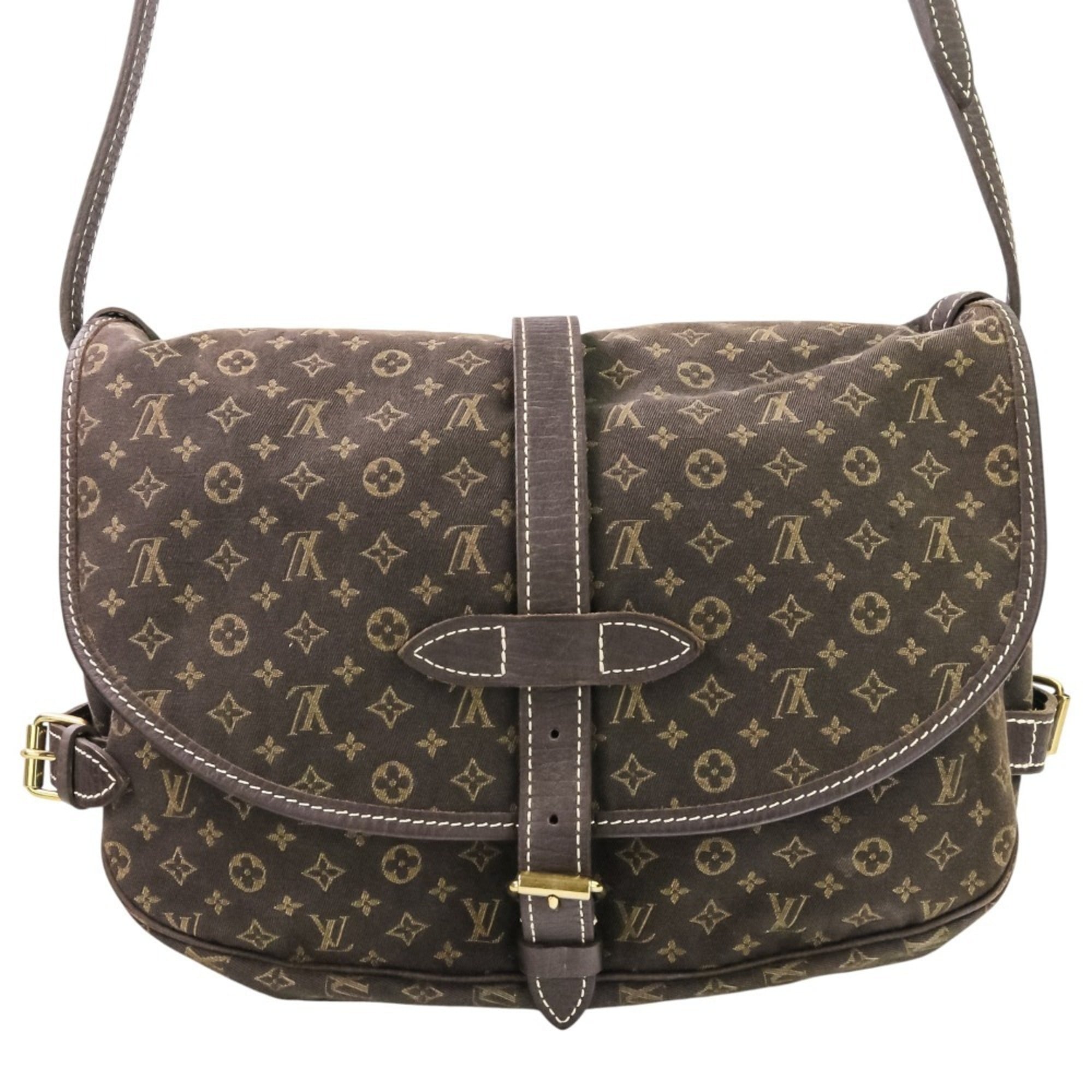 Louis Vuitton Brown Dark Brown Fusain Monogram Mini Shoulder Bag (Pre-Owned)
