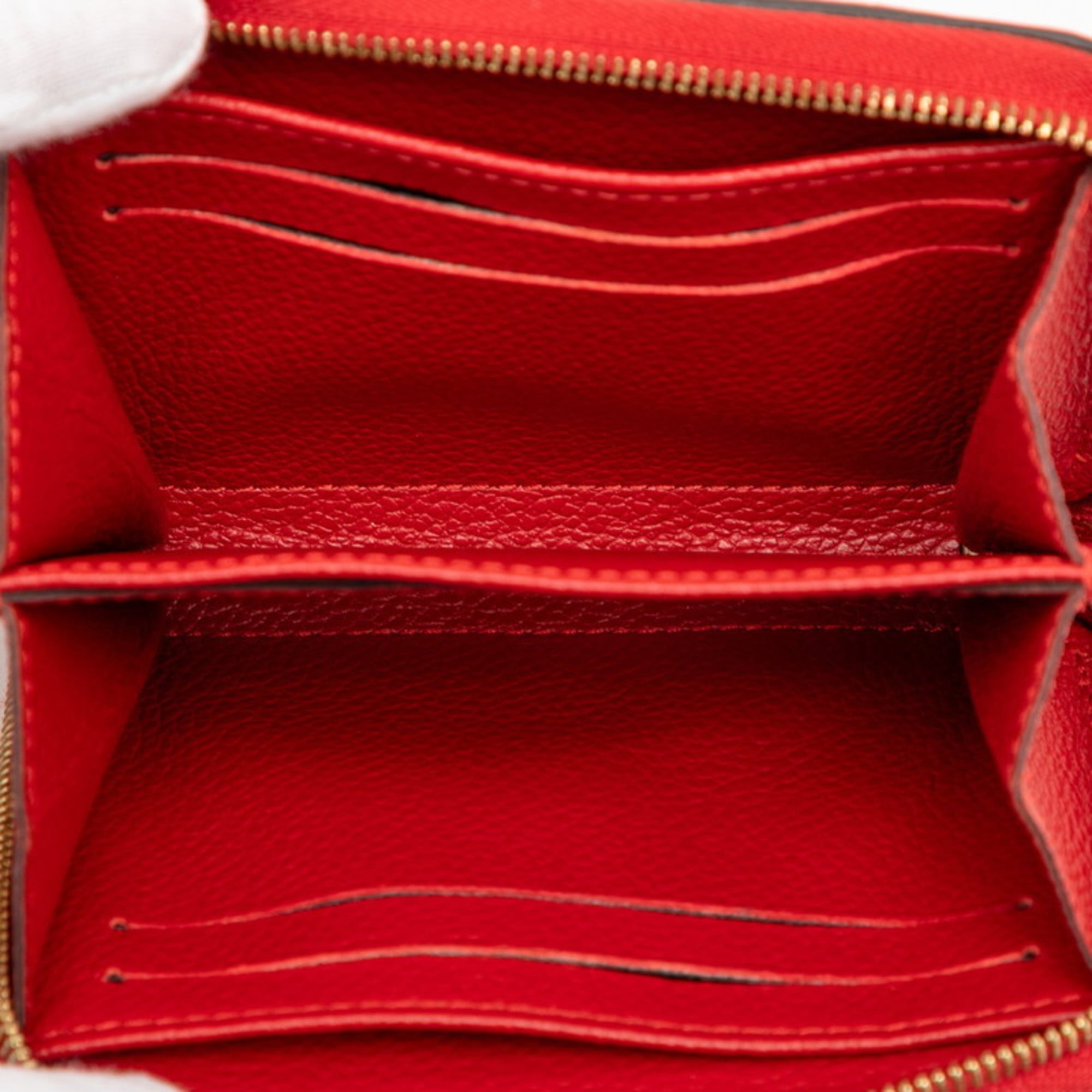 Louis Vuitton Cerise Red Color Leather Coin Purse/Coin Case (Pre-Owned)