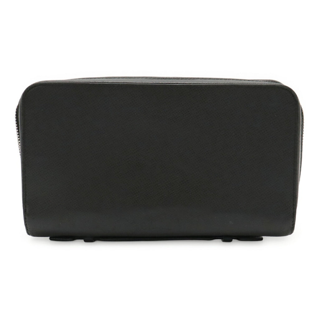 Louis Vuitton Taiga Black Noir Taiga Leather Long Wallet (Bi-Fold) (Pre-Owned)