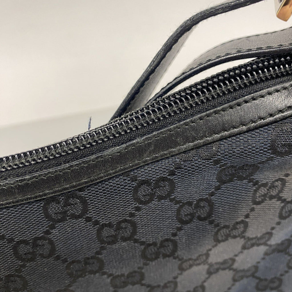 Gucci Black Canvas Shoulder Bag (Pre-Owned)
