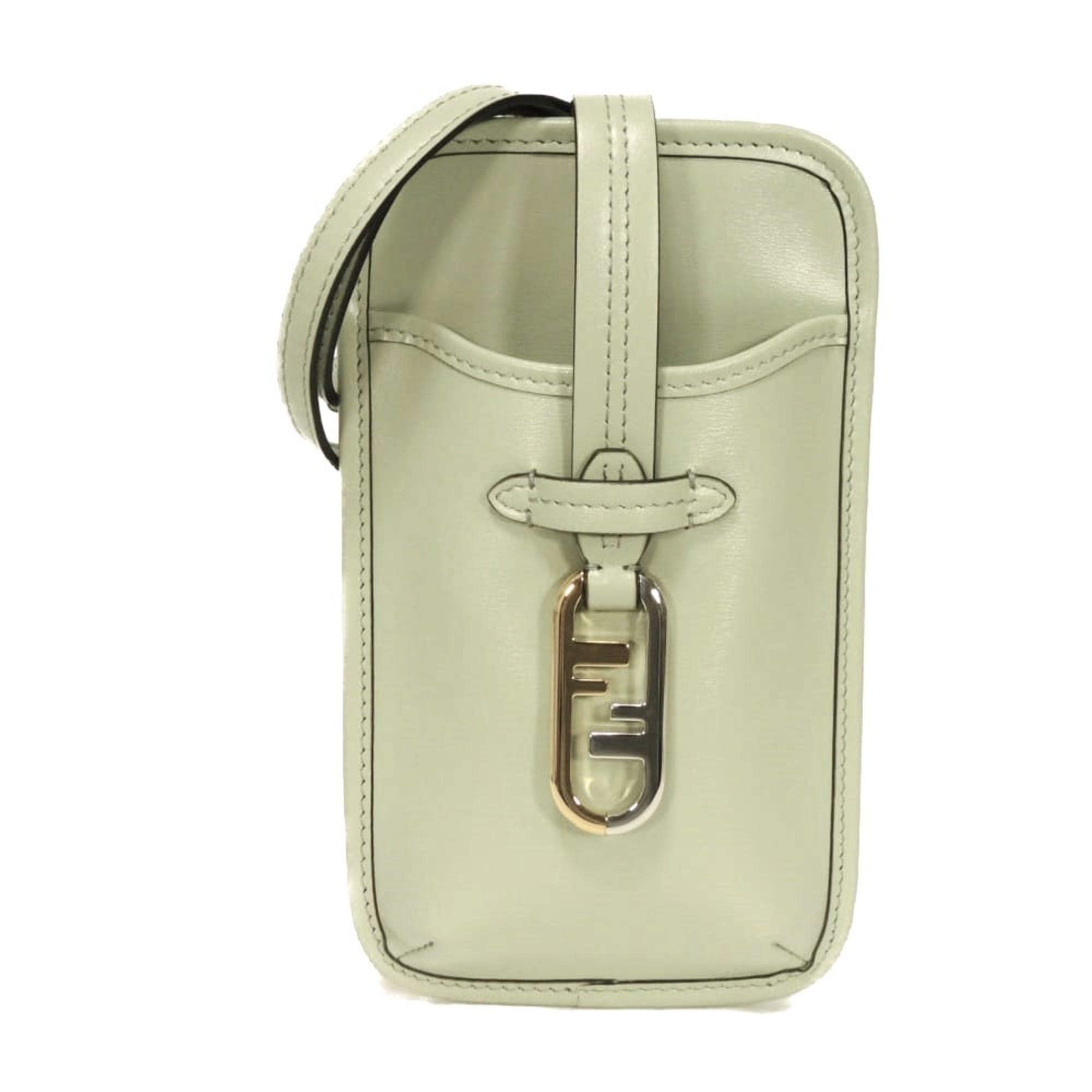 Fendi Light Green Leather Phone Wallet (Pre-Owned)