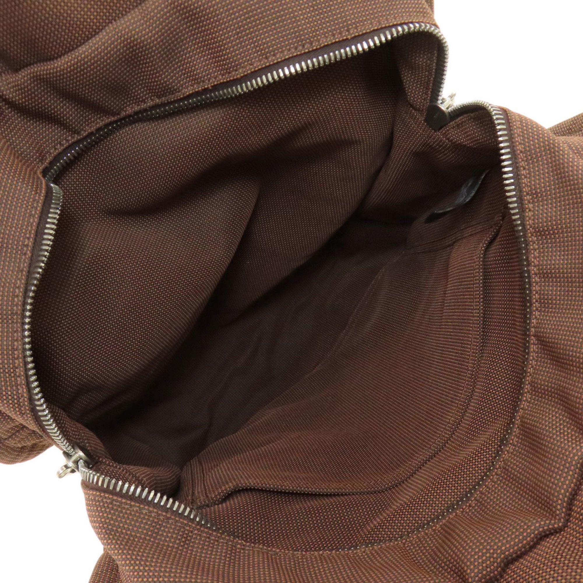 Hermes Brown Canvas Backpack (Pre-Owned)