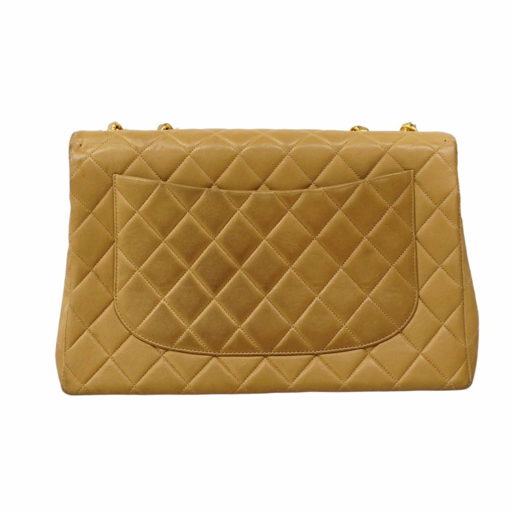 Chanel Beige Leather Shoulder Bag (Pre-Owned)