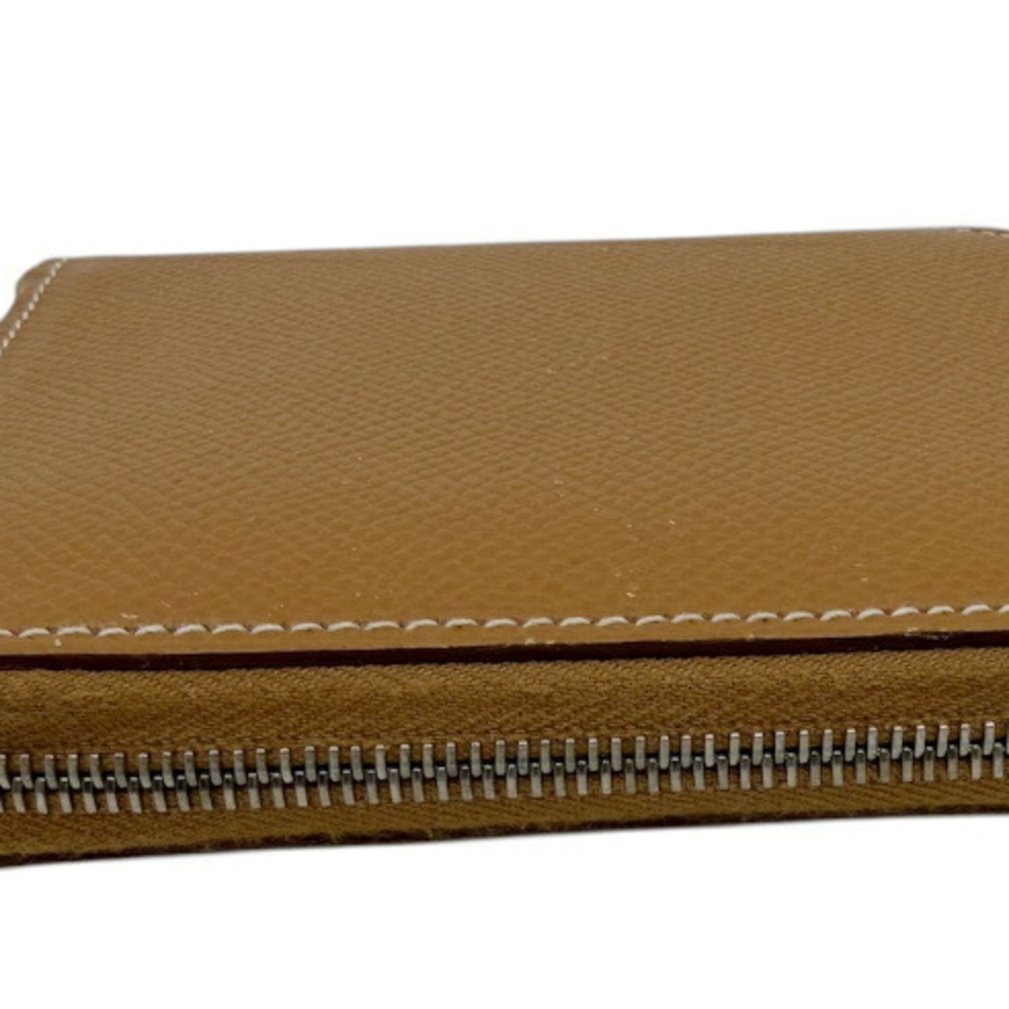 Hermes Gold Epsom Leather Coin Purse/Coin Case (Pre-Owned)