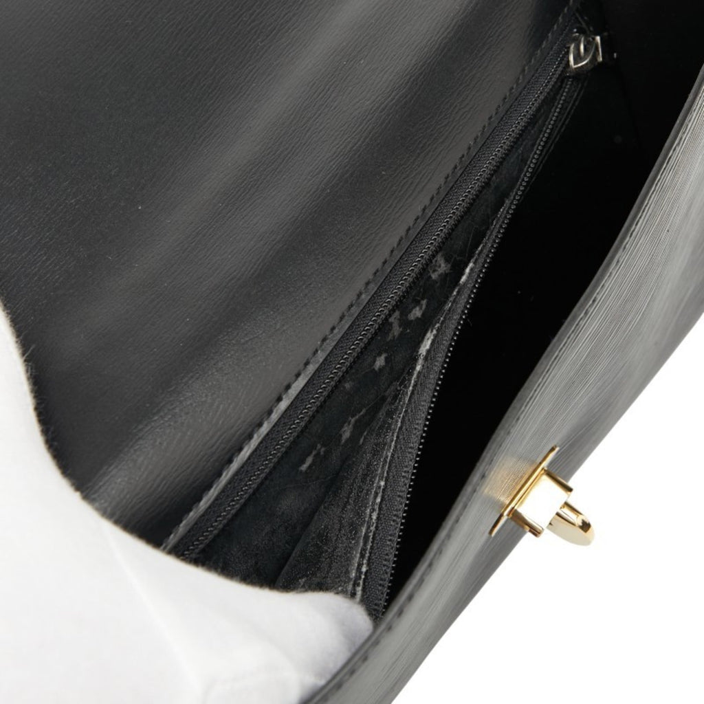 Louis Vuitton Black Noir Leather Shoulder Bag (Pre-Owned)