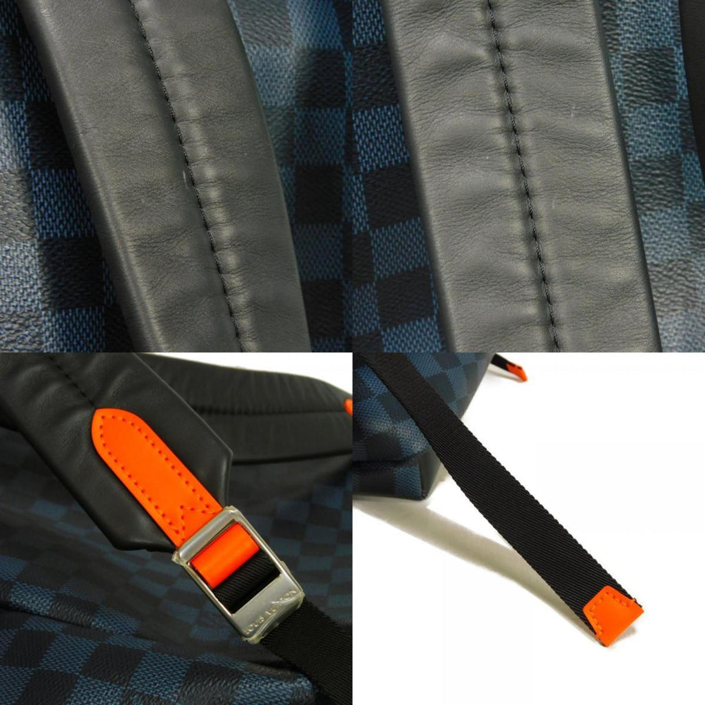 Louis Vuitton Damier Cobalt Navy Orange Damier Canvas Backpack (Pre-Owned)