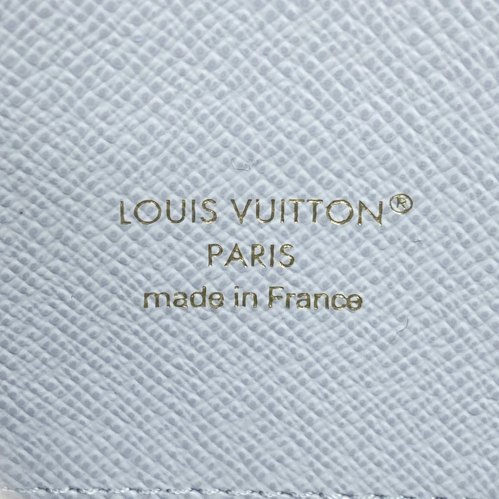 Louis Vuitton Blue Brown Coin Purse/Coin Case (Pre-Owned)