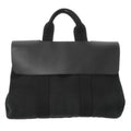 Hermes Black Toile Chevron Handbag (Pre-Owned)