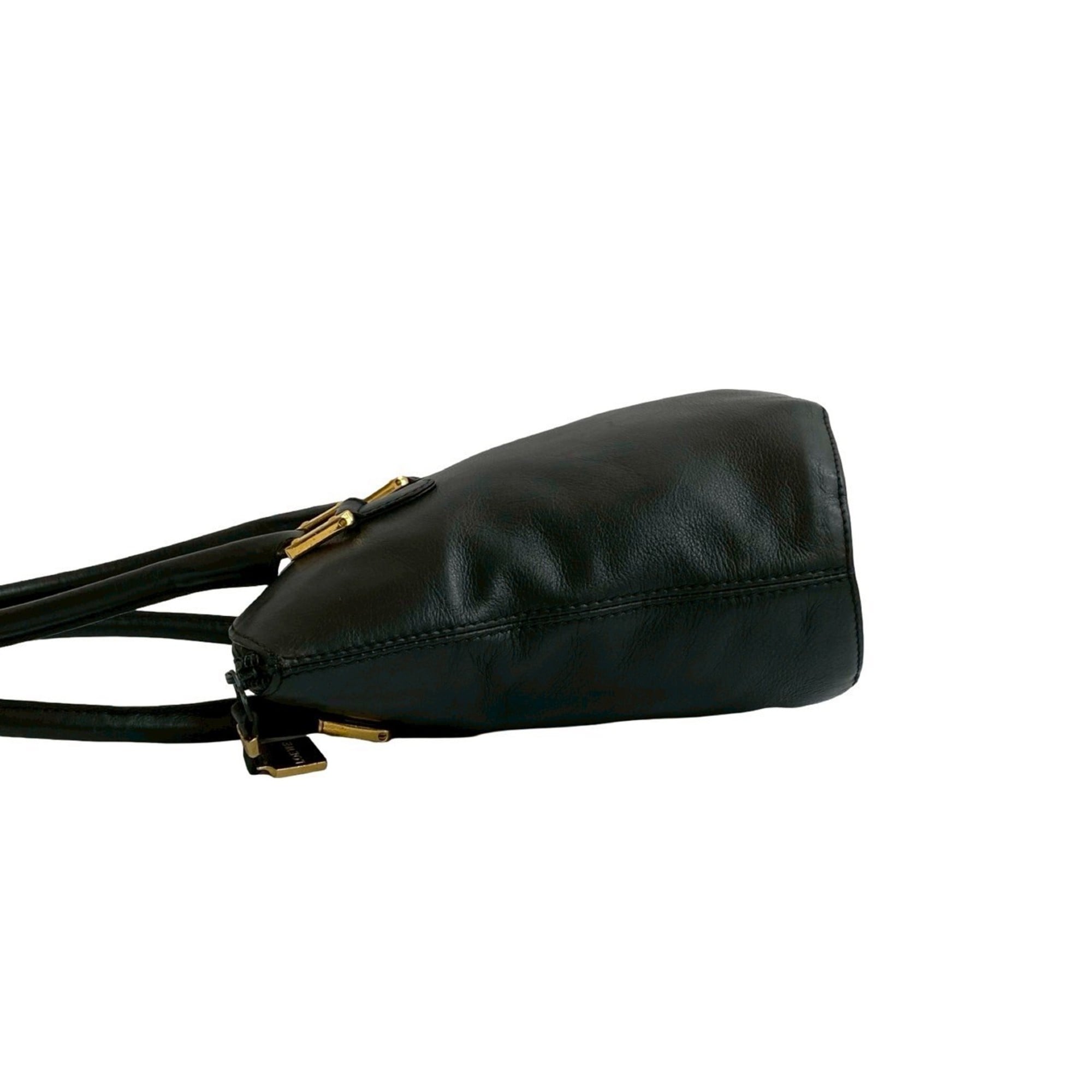 Loewe Black Leather Handbag Shoulder Bag Tote Bag (Pre-Owned)