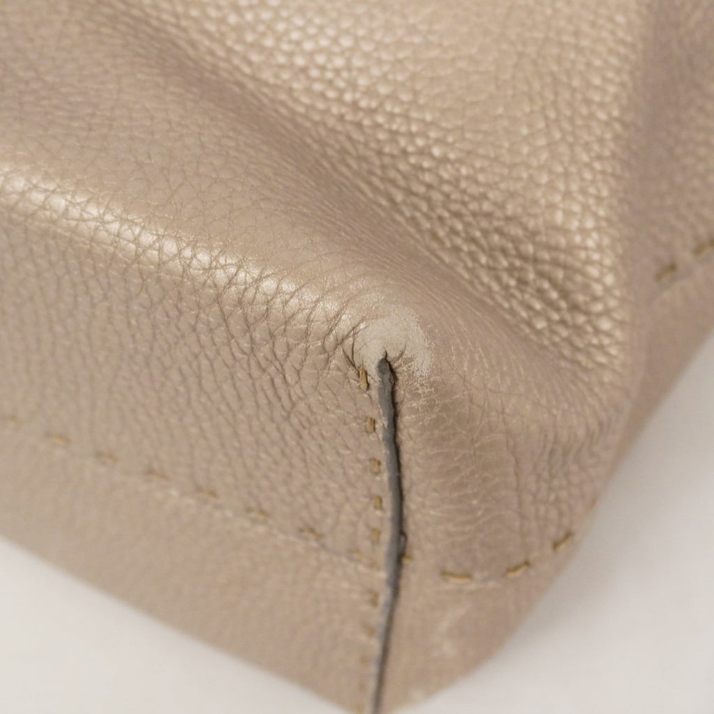 Fendi Grayish Leather Tote Bag (Pre-Owned)