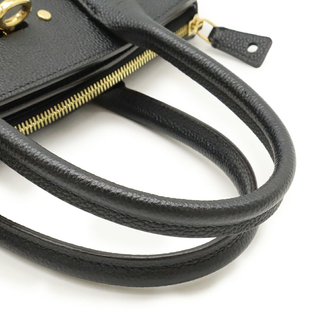 Louis Vuitton Black Noir Leather Handbag Shoulder Bag (Pre-Owned)