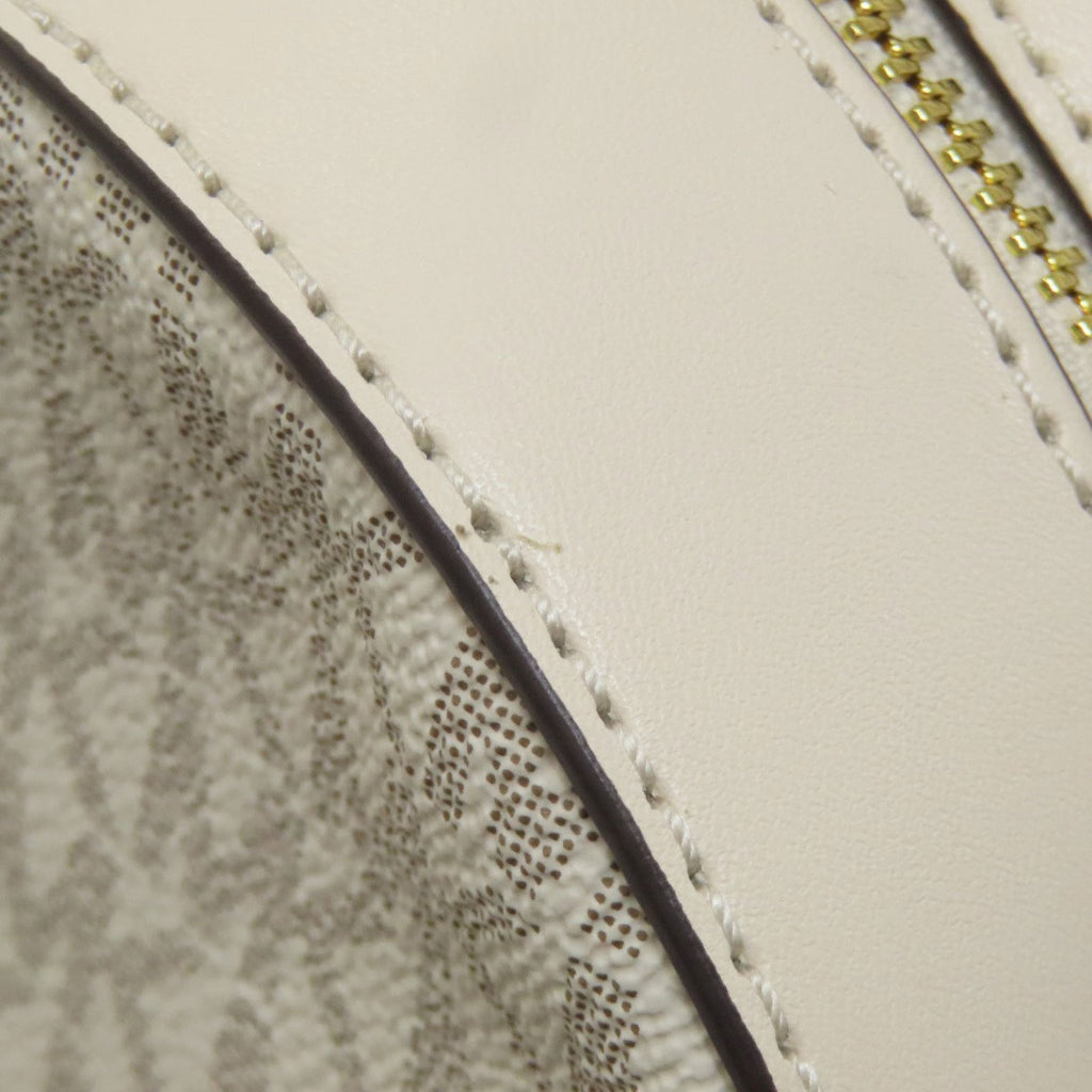 Michael Kors White Leather Pvc Backpack (Pre-Owned)